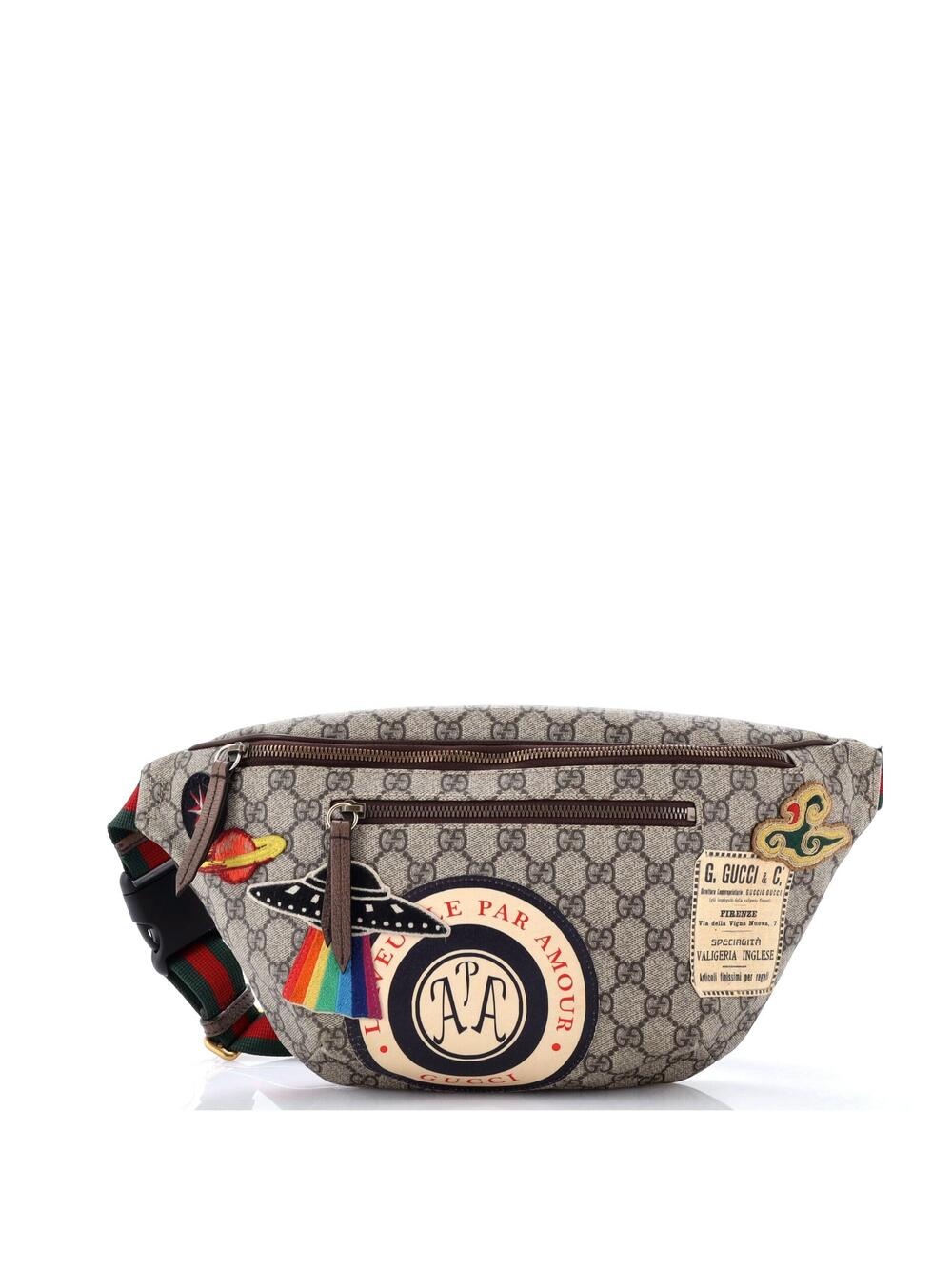 Gucci Courrier Zip Belt Bag Gg Coated #366426G14B